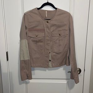 Free People Lightweight thin denim jacket